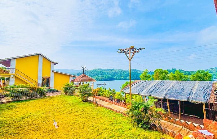 Lake view at Andur Lakeview Resort near Andur Dam